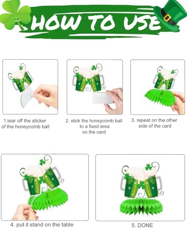 9Pcs St Patricks Day Table Decorations, Green St. Patrick's Day Centerpiece - Image 5