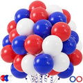 100pcs Red White and Blue Balloons, 12 inch Independence Day Patriotic Balloons for 4th of July Graduation Baseball Birthday Party Decorations by ZizasAry