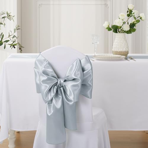 Silver Satin Table Runner, 12x108 Inches, 12 Pack - Image 4