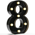 Pooqla Black Light Up Numbers 8, 8th Birthday Decorations for Boys by Pooqla