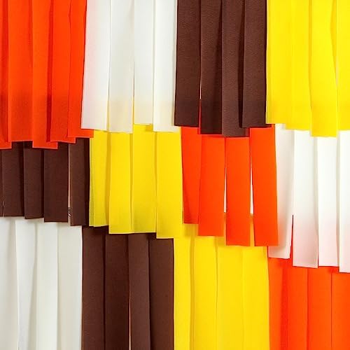Yellow-Beige Orange-Brown Fall Party-Decorations Streamers - 8 Rolls Boho Autumn Baby Shower Thanksgiving Harvest Crepe Tissue Paper Streamer,Birthday Bridal Bachelorette Wedding Garland Panduola - Image 6