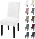 Super Stretch Chair Covers for Dining Chairs Set of 6, Off-White by CYCMACOHOME