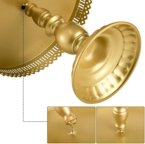 Hedume Set of 10 Cake Stand, Metal Cupcake Stand Set with Multiple Combination Styles, Dessert Plate Cake Serving Tray Candy Fruit Display Tower for Wedding, Birthday Party, Baby Shower, Anniversary - Image 2