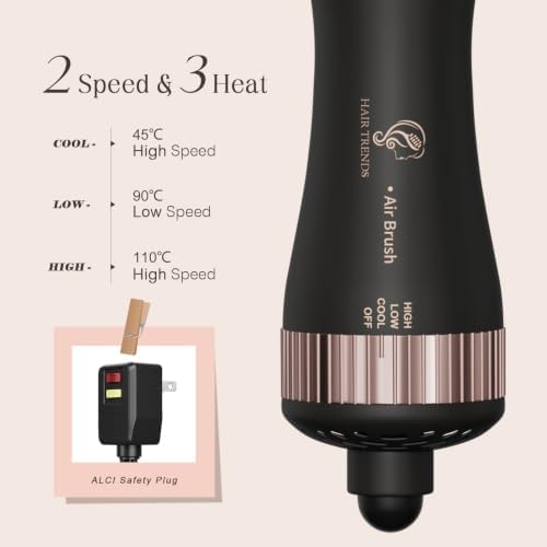 120-240V Travel Hair Dryer Brush with Universal Power Adapter - Image 3