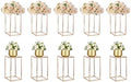 NUPTIO Black Vase Wedding Centerpieces, Geometric Stand, 15.7" Tall, 10 Pcs by Nuptio