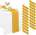 20 Pack Cheesecloth Table Runner 20 x 120 Inch, Gold by XLEUDTER