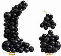 Balloon Arch Stand Kit Set with 145PCS Different Sizes Black Balloons – Metal Wedding Backdrop Frame with 8 Water Bags, Gold Semi-Open Arch for Birthday, Party Decorations Indoor Outdoor. by JOWINER