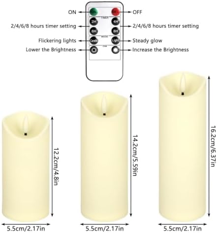 24-Pack Ivory-Colored Flame-Free Candles with 4 Remote Controls - Image 3