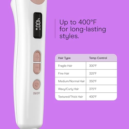 Conair Double Ceramic Hair Straightener Brush, Heated Straightening Brush for Smooth, Shiny Hair, V-Shaped Heated Bristles for Closer Contact, 5 LED Heat Settings, Dual Voltage, White - Image 4