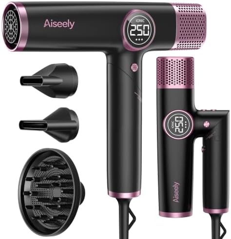 AISEELY Ionic Hair Dryer, 110,000 RPM High-Speed Blow Dryer, Dual Voltage by AISEELY