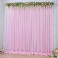 10x10ft Baby Pink Tulle Backdrop Curtain for Parites, Sheer Photo Backdrop Drpaes for Wedding Baby Shower Bridal Girl Shower Birthday Party Photo Shoot Background Decorations by Partisky