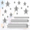 70 Pcs Silver Star Centerpieces for Tables Silver Party Birthday Decorations Sparkle 3D 2025 Graduation Star Table Decor 3 Sizes 8" 5" 3" Christmas Bridal Shower Red Carpet Film Show Theme Party by MISAKTEAM