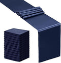 SiinvdaBZX 24 Pcs Navy Blue Satin Table Runner 12 x 108 inches Long by SiinvdaBZX