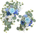 Odouzy Pack of 2 Wedding Arch, Artificial Flowers, Wedding Decor，Flower Garland Be Suited to Banquet, Party, Reception Entrance Welcome Sign and Background Decoration (Blue) by Odouzy