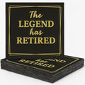 100‑Pack ‘The Legend Has Retired’ Black & Gold Napkins – 2‑Ply Cocktail, Lunch & Dinner Party Napkins – Elegant, Disposable Retirement Party Decoration – 6.5″ x 6.5″ Folded (Large, 100, Count) by JPACO