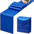 Royal Blue Satin Table Runner, 12x108 Inches, 12 Pack by VCUSUELER
