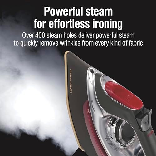 CHI Steam Iron for Clothes with Vertical Steam Burst, 1700 Watts, 8" Cord - Image 3
