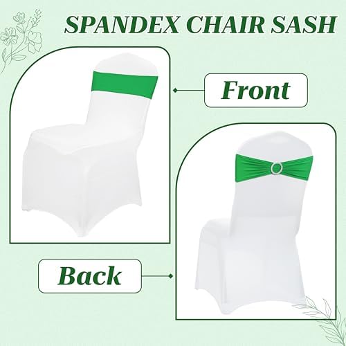 Pack of 250 Spandex Chair Sashes for Wedding Party & Event – Light Green - Image 4