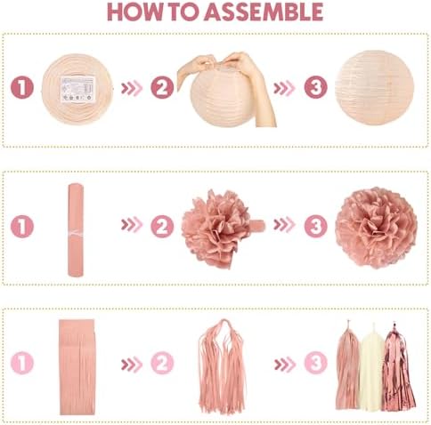 Amandir Rose Gold Baby Shower Decorations for Girl Welcome Baby Banner - Image 4