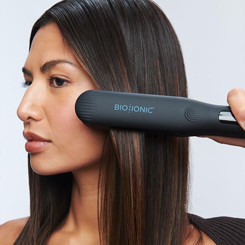 Bio Ionic OnePass Styling Flat Iron - Moisturizing Heat Hair Straightener with Silicone Speed Strips, Digital Temperature Control to 450°F, Auto Shut-Off, Shine-Boosting Plates - Image 5