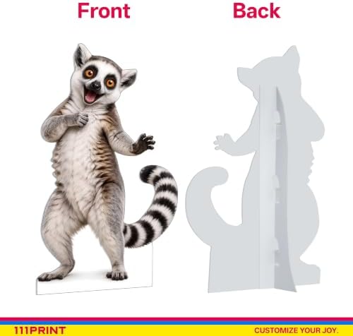 Funny Ring-Tailed Lemur Life Size Cardboard Cutout Standee, 3FT - Image 3