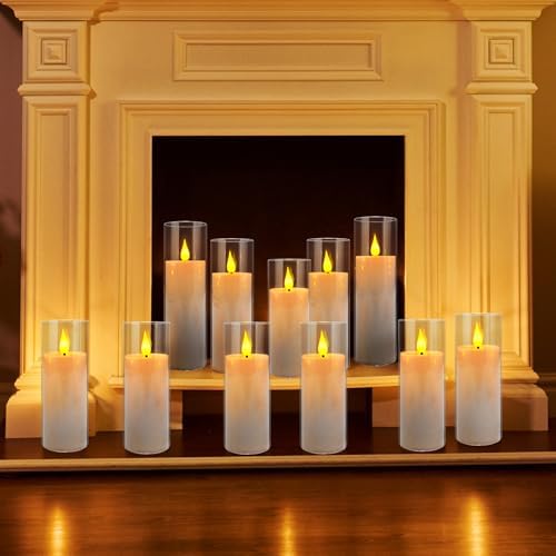 24 Pcs Acrylic LED Flameless Candles with 4 Remote,White,Flickering, Clear, Suitable for Wedding, Party, Home Decoration & Outdoor. - Image 2