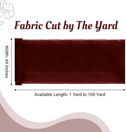 60 Yard Organza Fabric 44" Wide for Wedding Event Décor - Burgundy - Image 2