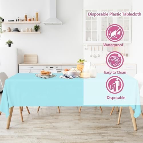 14 Pack Pastel Table Cloths for Parties, 54 x 108 Inch - Image 2