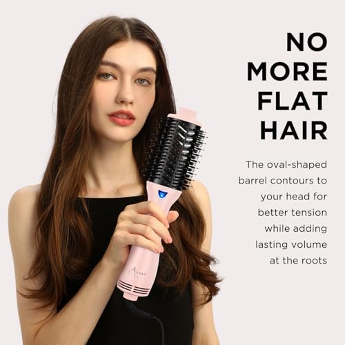 Aima Beauty Ceramic Blow Dryer Brush, One-Step Styler Volumizer, Pink - Image 3