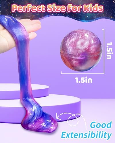 24 Pack Galaxy Slime Party Favors Classroom Prizes for Kids Teens 4-8, 8-12 - Image 5