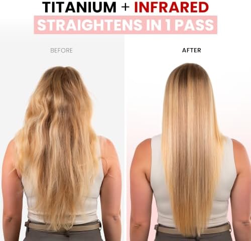 ELLA BELLA® Titanium Flat Iron Hair Straightener Large with Infrared - Image 2