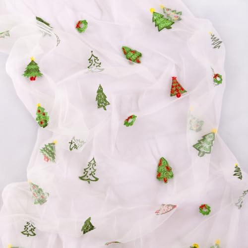 Christmas Tree Table Runner Tulle Gauze Sheer Cheesecloth Party Home Decor - Image 5