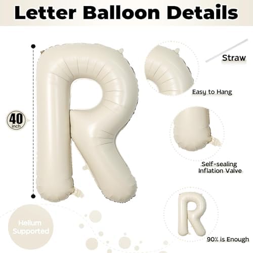 40 Inch Beige BRIDE Balloons Bachelorette Bridal Shower Party Decorations - Image 2