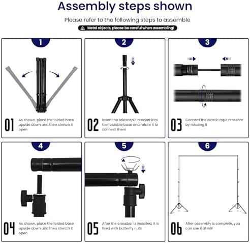 Jiang&Rong Portable Reverse-Folding Backdrop Stand Kit 10ft x 6.5ft(W x H) - Image 5