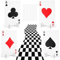 Reallnaive 4 Sets Casino Party Decor Ace Poker Yard Sign and Runway Carpet by Reallnaive