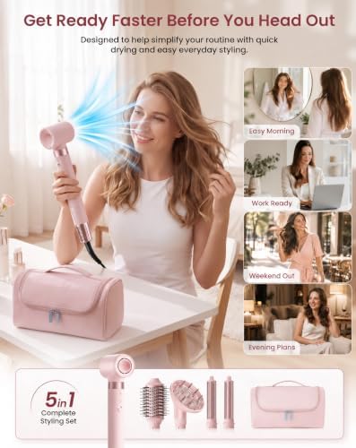 MESCOMB 5-in-1 Hot Air Styler Wrap for Fast Drying and Auto-Wrap Curling - Image 7