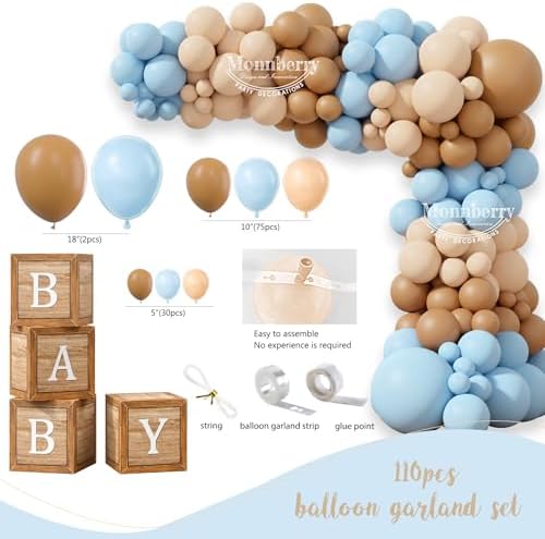 Bear Baby Shower Decorations Party Supplies, We Can Bearly Wait Baby Shower Decoration, Backdrop Balloon Arch Box Mom to Be Sash Dad to Be Pin Tablecloths Bear Balloon - Image 3