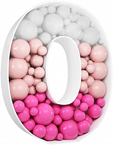 3FT DIY Mosaic Balloon Letter O Frame, Fillable Party Backdrop Decor by JW+Passion+-+Premium+Quality%2C+Made+With+Passion