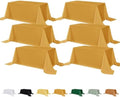 Fitable 6 Pack Gold Tablecloths for Rectangle Tables, 90 x 132 Inch by Fitable