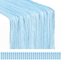 30 Pack Baby Blue Cheesecloth Table Runner 17x108 Inches Boho Home Decor by Showgeous