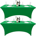2-Pack 4ft Spandex Table Covers for Rectangular Folding Tables - Wrinkle Resistant Stretch Tight Table Cloths - Ultimate Fitted Table Protector for Parties, Banquet, and Wedding by Unknown