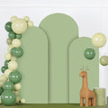 FANPROMS Arch Cover Set of 3 Sage Green Arch Cover Spandex Arch Backdrop Cover Chiara Round Top Arched Covers Backdrop Fabric for Wedding 5FT 6FT 7FT Party Arches Covers for Birthday Baby Shower by FANPROMS