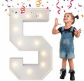 3FT Marquee Numbers, Large Light Up Numbers 5 for 5th Birthday Party Decor by MerryMosaics