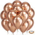 Bezente Rose Gold Metallic Chrome Balloons 100 Pack 12 inch by Bezente