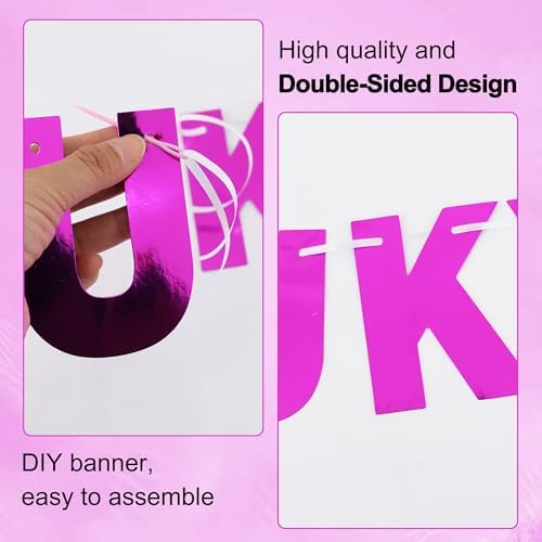BEISHIDA Double-sided Purple 116Pc A-Z DIY Letter Custom Banner Party Decor - Image 3