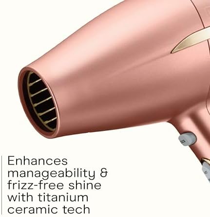 Conair Hair Dryer, INFINITIPRO, Compact, Frizz Free, Dusty Rose - Image 3