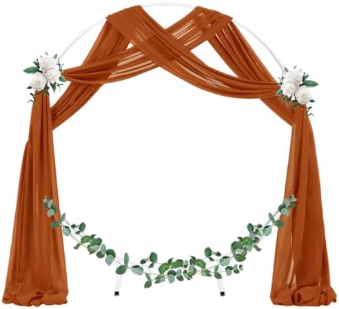 Wedding Arch Draping Fabric Sheer Chiffon Curtain Drape Wedding Party Decor - Image 2