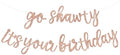 BEISHIDA Rose Gold Go Shawty It's Your Birthday Banner - NO DIY - Hip Hop Theme Glitter Happy Birthday Banner - Pre-Strung - Rose Gold Rap Theme Happy Birthday Sign for Man Women birthday Party Supply by Beishida