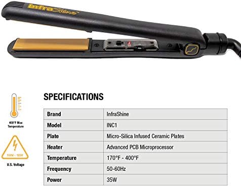 Original Medium Flat Iron, 1 inch, Black - Ceramic Floating Plates for Smooth, Shiny, Frizz-Free Hair - 1 Year Warranty, Made in Korea - Image 2