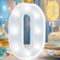 Pooqla LED Marquee Letter Lights, Warm White and Cool White Decorative Lighted Letters, Light Up Alphabet Letters for Boys Girls, Party, Wedding, Bar, Night Light, Birthday Decoration, Letter O by Pooqla